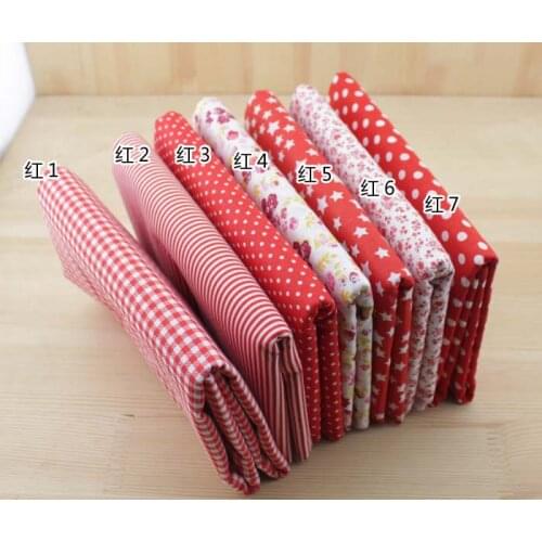 Tilda Red stripe Handmade 100% Cotton Fabric for DIY Craft Sewing Walletbag Tissue Scrapbooking Quilting Fabric 50*50cm 7 pcs