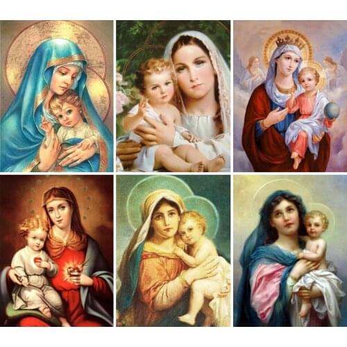 DIY 5D Diamond Painting Religious Icon Cross Stitch Mosaic Picture Rhinestones Decor Gift Full Square Drill Diamond Embroidery