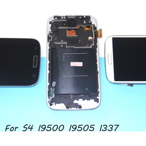 For Samsung Galaxy S4 i9505 i9500 i337 LCD Display Touch Screen Digitizer with Bezel Frame Full Assembly