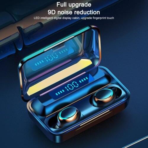 F9-5 Smart Wireless Bluetooth 5.0 Touch 9D Stereo Sport Earphone for Phones