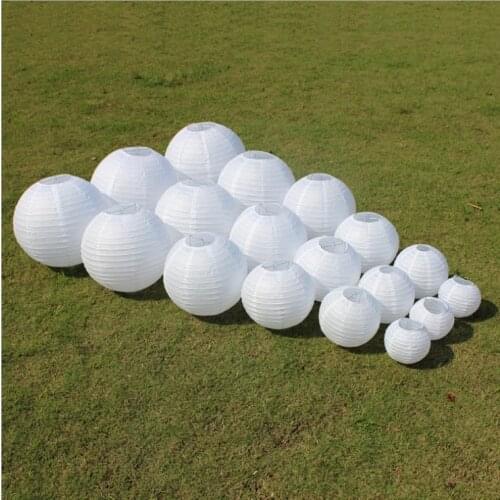 10pcs 6 inch-16 inch Chinese Paper Lanterns Round lamp Wedding Party Birthday Baby shower Decorations supplies Free Shipping