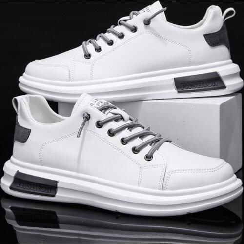 ZEEKSON Summer Mens White Shoes Breathable Board Shoes Trend Sports Leisure Trendy Mens Shoes School Running Comfortable Shoes