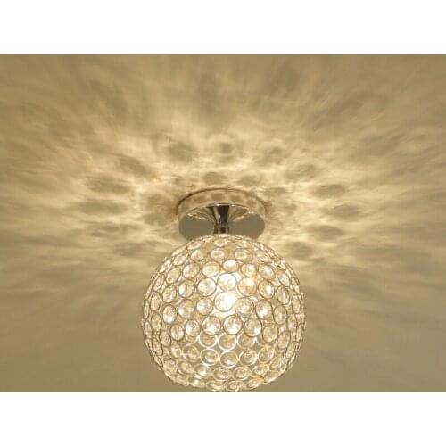 Round Living room Led ceiling light Modern Simple Creative Aluminum K9 Crystal Corridor Aisle The study Bedroom Attic