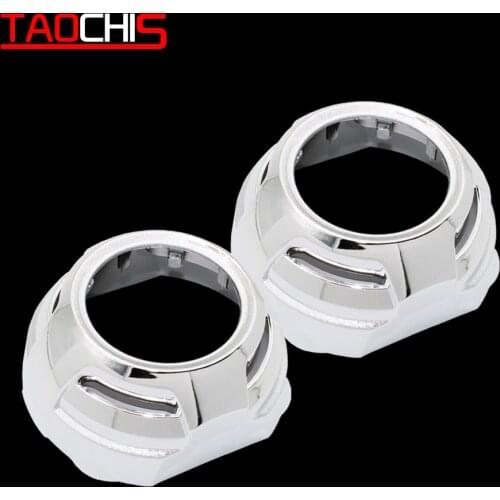 TAOCHIS 3.0 inch HELLA 3R G5 Koito Q5 WST Bi xenon led projector lens shroud with angel eyes hole Retrofit Headlights