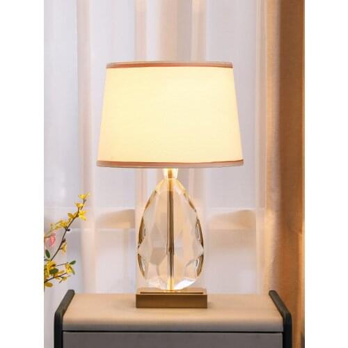Wedding Crystal Table Lamp Bedside Lamp For Living Room Wedding Room Warm Bedroom Light Luxury Simplicity Modern Home Decoration