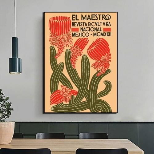 Mexican Wall Art EiMaestro Vintage Poster and Prints Canvas Painting Home Living Room Decorative Picture No Frame