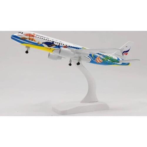 20CM 1:300 Scale Airbus A320 NEO Bankok Fish Airlines Airplanes Plane Aircraft Diecast Alloy Model Toys Collection Gifts Display