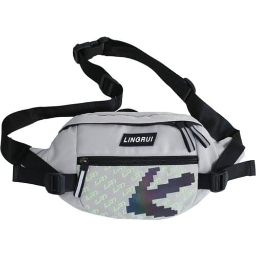 Mens Mobile Phone Multi-function Waist Bag Reflective Single Shoulder Bag Sports Leisure Cross Chest Bag 2021