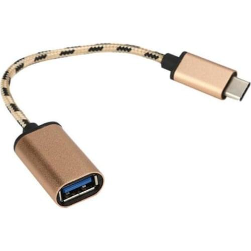 TypeC USB-C 3.1 Type C Male To USB 2.0 Female Nylon Braided Adapter Sync Data Charger OTG Cable For Phone Laptop Macbook 100/lot