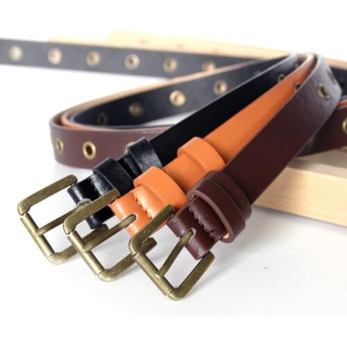 New style womens hollow air eye belt womens PU summer versatile jeans personalized wide belt