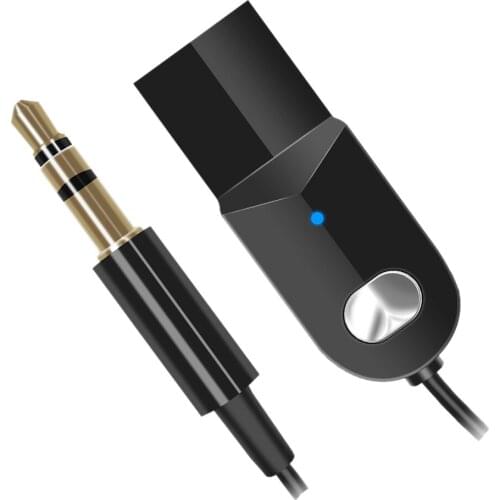 Portable Bluetooth 5.0 Audio Adapter Hands-Free Noise Reduction Audio Reciever Music Streaming Stereo System For Car Headphone
