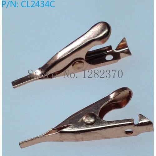 [SA] CL2434C miniature copper flat special small alligator clips Micro Toothless Alligator Clip --100pcs/lot