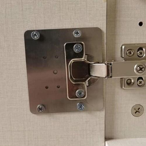 Hinge Fixing Plate Hinge Repair Plate Cabinet Furniture Drawer Window Steel Plate Repair Accessory