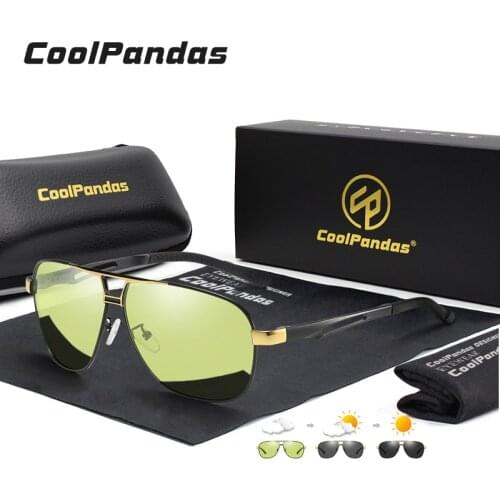 2021 Top Square Driving Photochromic Polarized Sunglasses Men Yellow Day Night Vision Anti-Glare Sun glasses gafas de sol hombre