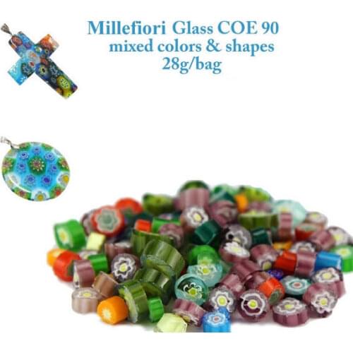 3bags/lot Frit Millefiori Glass & Millefiori Glass Bead Making In Microwave Kiln