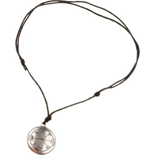 Vintage Sigil of Archangel Talisman Amulet Angel Religious Round Jewelry Pendant Necklaces for Anniversary