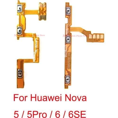 10 PCS Power ON OFF Volume Switch Side Button Key Flex Cable For Huawei Nova 5 Pro 5pro 6 6se SE Mute Silence Volume Key Parts