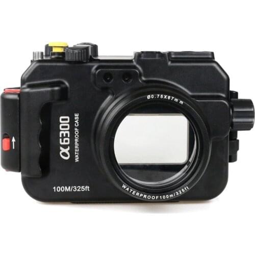 100M/325ft Underwater Waterproof Aluminum Camera Housing Diving Case for Sony A6300