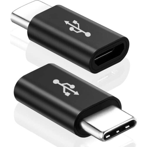 2PACK USB Type C Adapter,USB C to Micro USB Adapter Connector Male to Female Compatible for Samsung Galaxy S8 Plus, Note 8