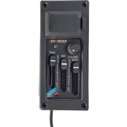 3 Band EQ Guitar Preamp Equalizer Piezo For Ovation OUD Acoustic Guitar EQ-505