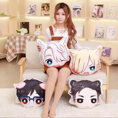 Anime Yuri On Ice Yuri Katsuki Yuri Plisetsky Plush Toys Stuffed Plush 45cm Pillow #4921 for Kids Boys Children Birthday Gift