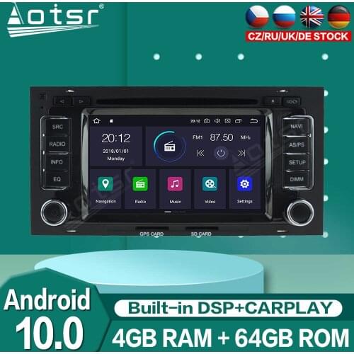 Android 10.0 Auto Stereo For VW Volkswagen TOUAREG 2003-2010 Audio Radio Car Multimedia Player GPS Navigation Tape Recorder