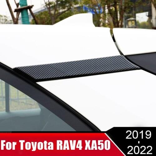 ABS Car Styling Rear Tail Window C Pillar Column Frame Cover Trim Stickers For Toyota RAV4 RAV 4 XA50 2019 2020 2021 Accessories