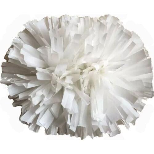 White game pompoms (2pieces/lot) 40CM Cheers pompon with middle plastic handle Color can free combination