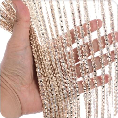 Glitter String Door Curtain Door Divider Exterior Curtain Beads Strip Curtain Silver Line Shiny Fringe Window Panel 100x200CM
