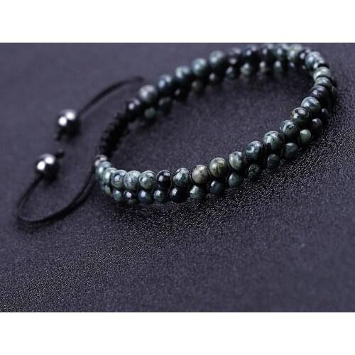 Natural Stone Adjustable Kambaba Jaspers Braided Bracelet Yoga Healing Reiki 7 Chakra Bracelets For Women Men Fashion Jewelry