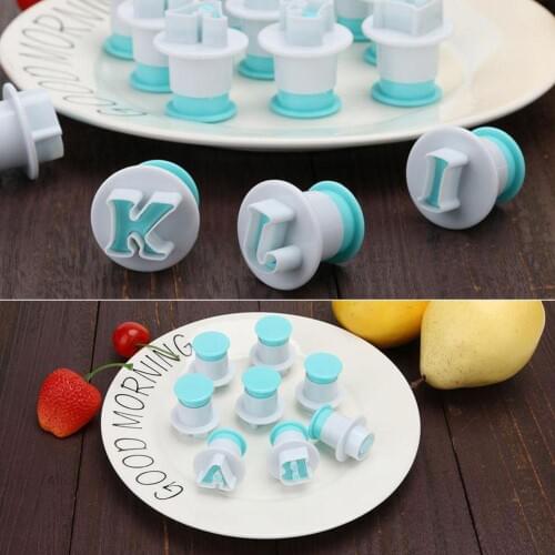 Letters Spring Mold Cake Fondant Decoration Printing Number Cupcake Baking Mold Cutter Alphabet Cookie R3X7