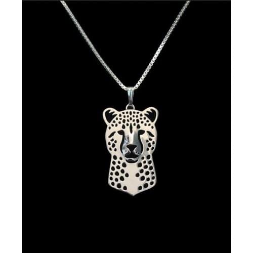 Handmade Cheetah pendant Necklace women chain choker necklace jewelry Pet Lovers Christmas birthday Gift Idea