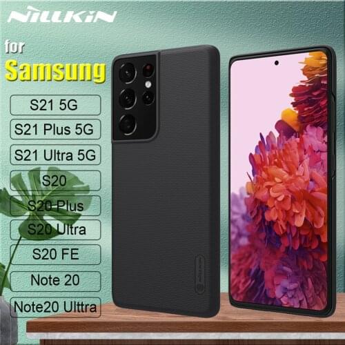 For Samsung S21 Ultra S20 Plus SE 5G Case Nillkin Frosted Matte Shield Hard Plastic Phone Back Cover for Galaxy Note 20 Note20