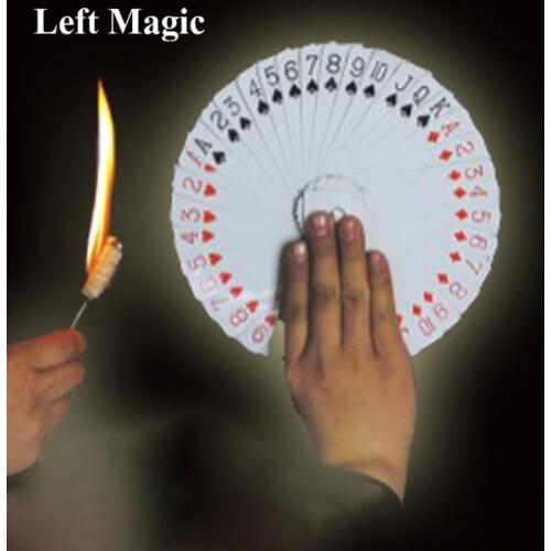 Torch To Card Fan - Fire Magic Tricks Flaming Torch To Card Fan Stage Magic Props Change Magic Props Gimmick Accessories