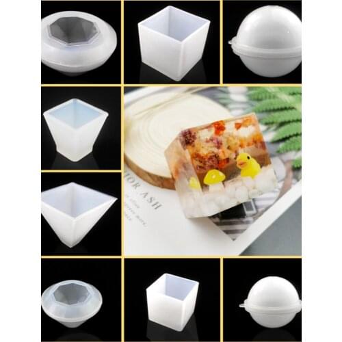 GY Epoxy Resin Mold Crystal Glue AB Glue Silicone Handicraft DIY Material Insect Specimen Square Ball Collection