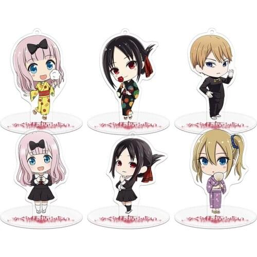 Kaguya-sama : Love Is War Acrylic Model Doll Keychain Yuu Chika Kaguya Miyuki Action figure Toy Keyring Pendant 8cm