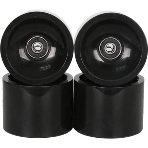 Set of 4 Wheels 70mm 78A Offset Hub Solid Longboard Wheels with ABEC 9 Black Bearing Smooth Longboarding Wheels