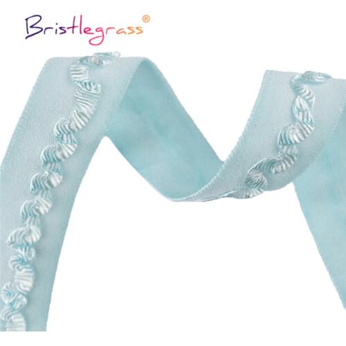 BRISTLEGRASS 2 5 Yard 5/8" 15mm Patchwork Frilly Decorative Lace Trim Elastics Spandex Bands Tape Headband Lingerie Sewing Craft