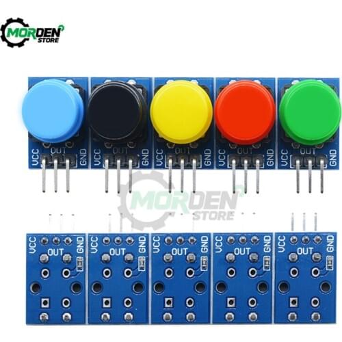 12X12MM Big Key Module Big Button Module Light Touch Switch Module High Level Output for Arduino USB with Keycap