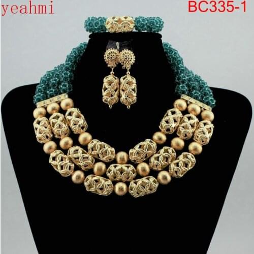 Nigerian White Beads Crystal Costume Jewellery Set Wedding African Beads Jewelry Set New Free Shipping