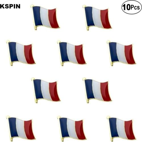 France Flag Lapel Pin Flag badge Brooch Pins Badges 10Pcs a Lot