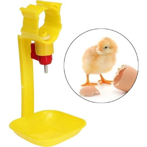 Poultry Chicken Duck Hanging Drinking Water Nipple Drinker Feeder With Cup