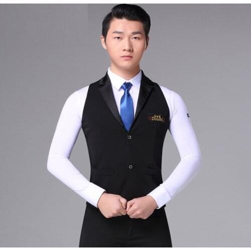 Professional Latin Dance Vest New MenS Modern Dance Waltz Tops Male Adult Competition Clothing Standard Ballroom Jacket DL4042