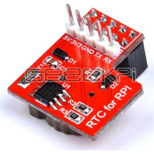 GeeekPi New I2C RTC DS1307 High Precision RTC Module Real Time Clock Module with Button Cell for Raspberry Pi 3 Model B