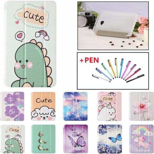 Cute Cartoon Cover for Huawei Mediapad T5 8" M5 Lite 10.1" Stand Funda Cover for MatePad M6 10.8 8.4 T3 10 9.6 inch Tablet Ccase
