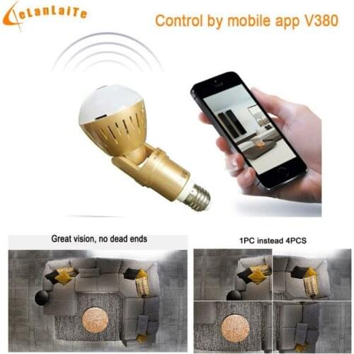 UL CE ROHS TUV 5W LED Bulb Light with CCTV Monitor control by wifi or hot spot via mobile