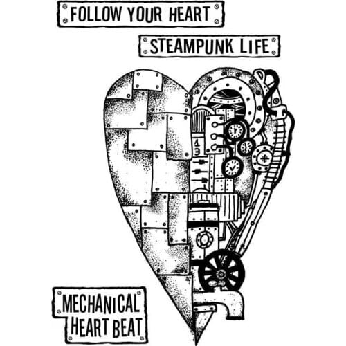 Retro heart stamp Clear Stamp for Scrapbooking Transparent Silicone Rubber DIY Photo Album Decor A147