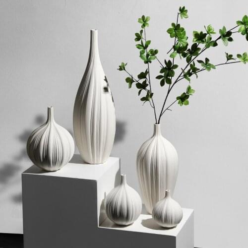 Ceramic Tabletop Vase European Style Living Room Dry Flower Vase Home Handicraft Decoration Ornaments кашпо для цветов