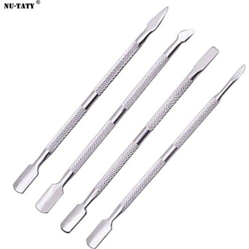 Nu-TATY double head dead skin frustration dead skin fork independent packaging stainless Manicure tools Manicure tools