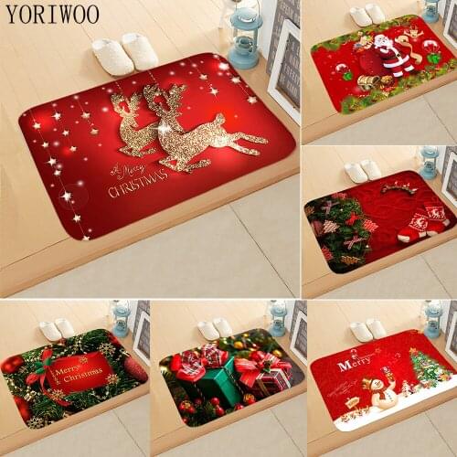 YORIWOO Santa Claus Christmas Door Mats Outdoor Carpet Room Rug Merry Christmas Decorations For Home 2020 Xmas Ornament New Year